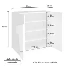 Wysoki lub niski stojak na buty w zrównoważonym drewnie z 2 lub 4 drzwiami - Fjona Viadurini