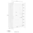 Wysoki lub niski stojak na buty w zrównoważonym drewnie z 2 lub 4 drzwiami - Fjona Viadurini