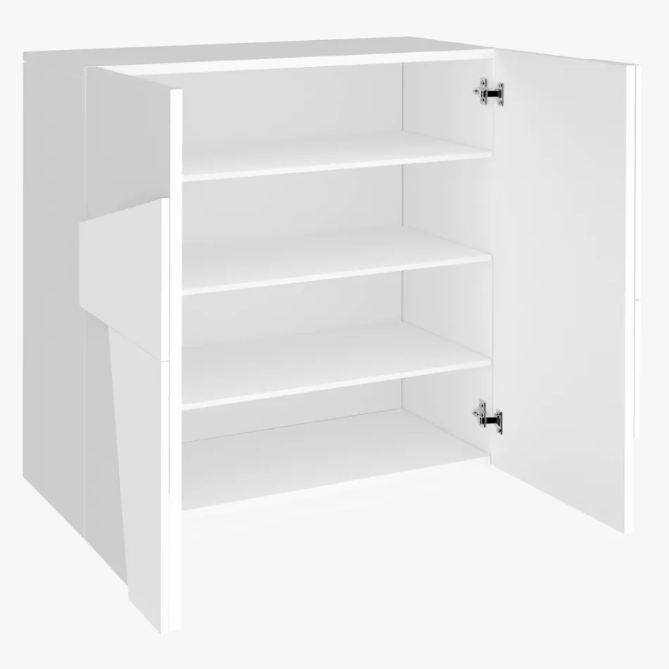 Wewnętrzna szafka na buty z 2 drzwiami z melaminy Made in Italy - Naditza Viadurini