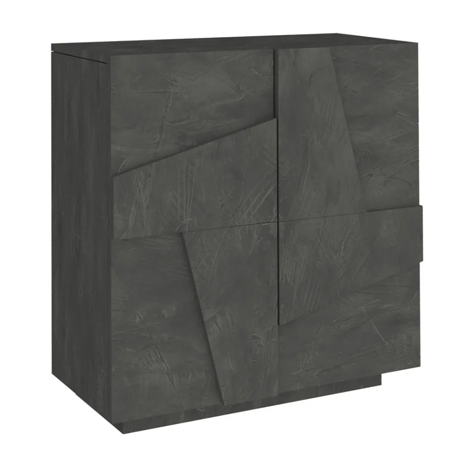 Wewnętrzna szafka na buty z 2 drzwiami z melaminy Made in Italy - Naditza Viadurini