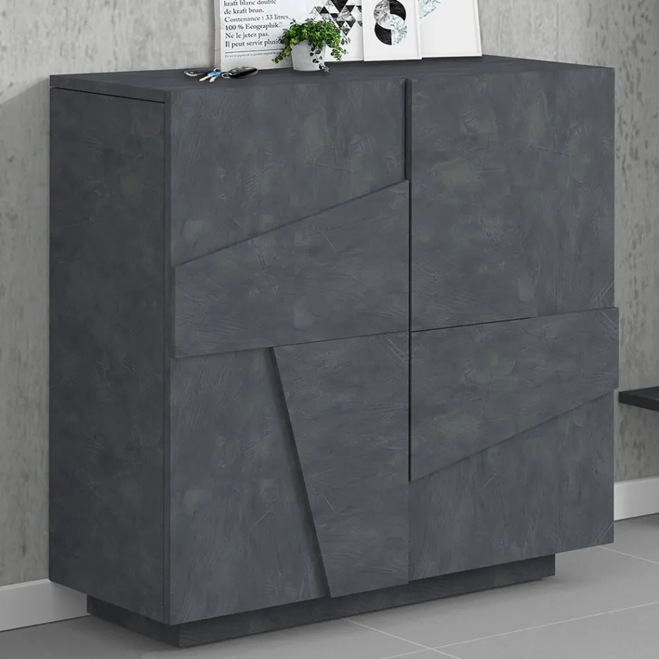 Wewnętrzna szafka na buty z 2 drzwiami z melaminy Made in Italy - Naditza Viadurini