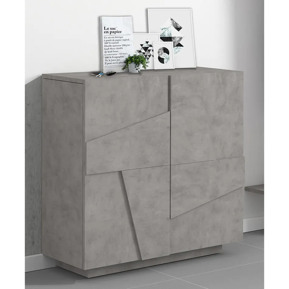 Wewnętrzna szafka na buty z 2 drzwiami z melaminy Made in Italy - Naditza Viadurini