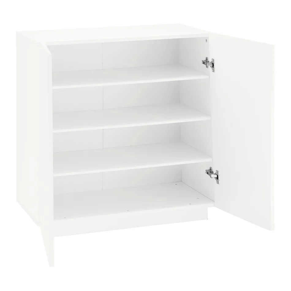 Szafka na buty do salonu z 2 drzwiami z melaminy Made in Italy - Popilio Viadurini