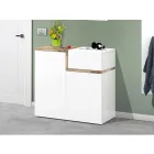 Wejściowy stojak na buty 3 lub 4 drzwi z białego drewna i łupka lub klonu - Tiscali Viadurini