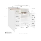 Wejściowy stojak na buty 3 lub 4 drzwi z białego drewna i łupka lub klonu - Tiscali Viadurini