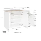 Wejściowy stojak na buty 3 lub 4 drzwi z białego drewna i łupka lub klonu - Tiscali Viadurini