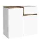 Wejściowy stojak na buty 3 lub 4 drzwi z białego drewna i łupka lub klonu - Tiscali Viadurini