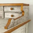 Ręcznie robione biurko z litego drewna z 4 szufladami Made in Italy - Amela Viadurini