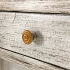 Ręcznie robione biurko z litego drewna z 4 szufladami Made in Italy - Amela Viadurini