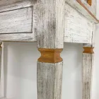 Ręcznie robione biurko z litego drewna z 4 szufladami Made in Italy - Amela Viadurini