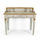 Ręcznie robione biurko z litego drewna z 4 szufladami Made in Italy - Amela Viadurini