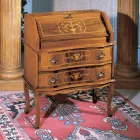 Klasyczne drewniane biurko z klapką i szufladami Made in Italy - Elegant Viadurini