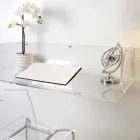 Biurko ścienne Otilia z pleksiglasu o minimalistycznym designie, wyprodukowane we Włoszech Viadurini