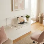 Biurko ścienne Otilia z pleksiglasu o minimalistycznym designie, wyprodukowane we Włoszech Viadurini