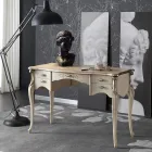 Luksusowe drewniane biurko z 5 szufladami do salonu Made in Italy - Caligola Viadurini