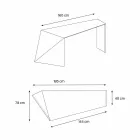 Ekstralekkie szkło biurkowe o nowoczesnym designie Made in Italy - Rosalia Viadurini