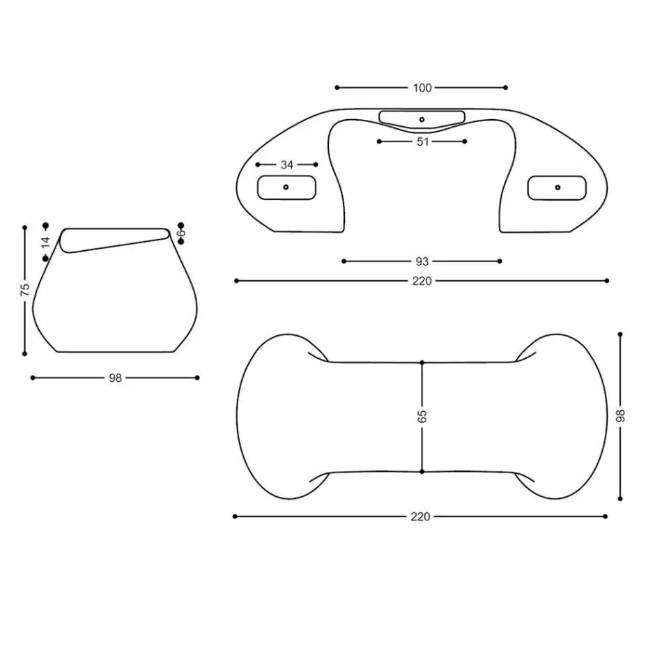 Nowoczesne biurko do biura wykonane we Włoszech, Telese Viadurini