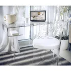 Przezroczyste biurko z pleksiglasu z półką Made in Italy - Studiorum Viadurini