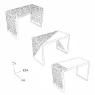 Biurko Kattedra Letters &quot;Wodospad&quot; 120x65x75 Mabele Viadurini