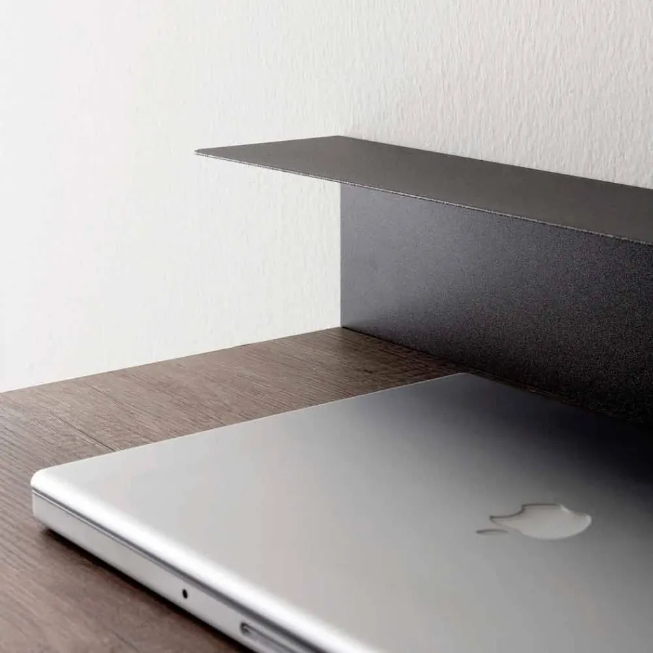 Nowoczesne biurko z metalu i melaminy z szufladą Made in Italy - Iridio Viadurini