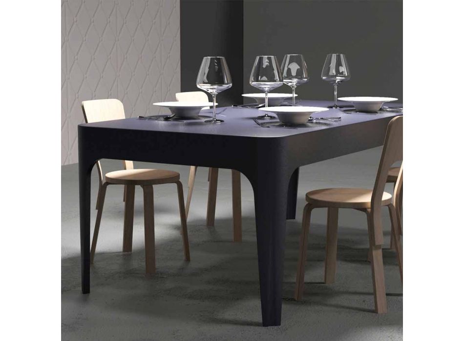Biurko / stół prostokątny jadalnia, nowoczesny design, Merlot Viadurini
