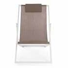 Leżak zewnętrzny z aluminium z siedziskiem z tkaniny Textilene, 4 sztuki - Kailua Viadurini