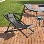 Leżak ogrodowy z malowanego aluminium i tkaniny tekstylnej, 2 sztuki - Jhonathan Viadurini