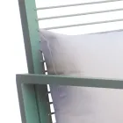 Fotel bujany aluminiowy do użytku na zewnątrz z wyściełaną poduszką - Brontolo Viadurini