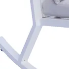 Fotel bujany aluminiowy do użytku na zewnątrz z wyściełaną poduszką - Brontolo Viadurini