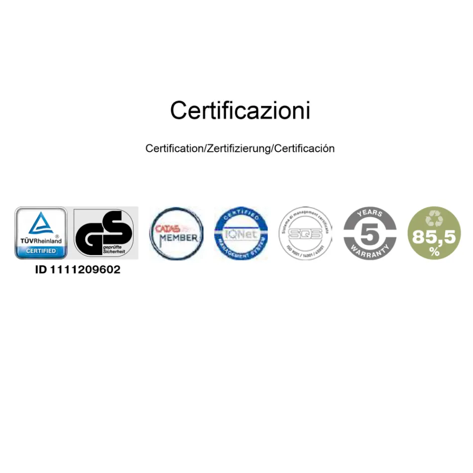 Wysokie ergonomiczne krzesło biurowe obrotowe z kółkami i podłokietnikami - Filanna Viadurini