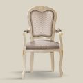 Głowa krzesła stołowego z drewna tapicerowanego tkaniną Made in Italy - Majesty