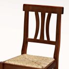 Klasyczne krzesło z drewna bukowego i słomy Made in Italy Design - Claudie Viadurini