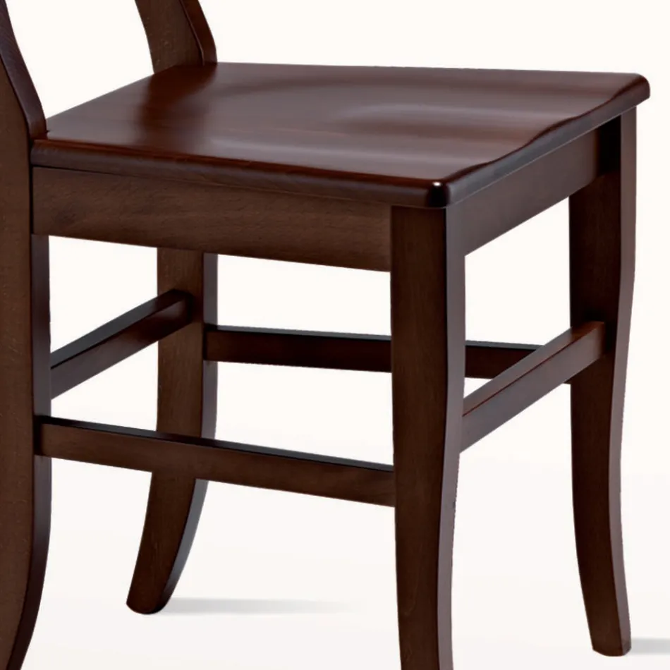 Klasyczne krzesło z litego drewna bukowego Made in Italy - Claudie Viadurini