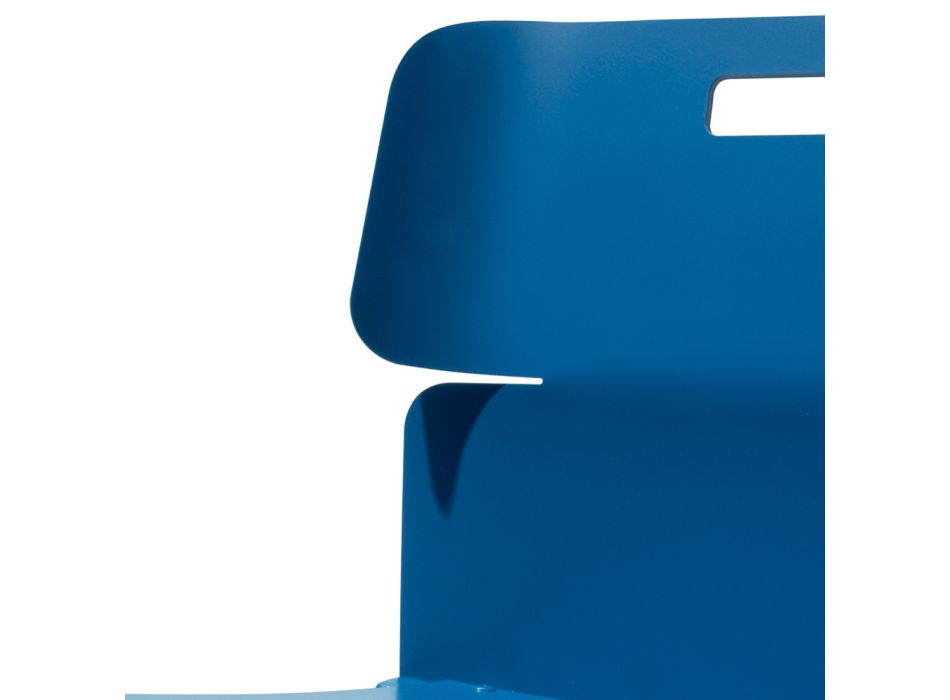 Kolorowe krzesło do układania w stosy na zewnątrz z aluminium Made in Italy - Dobla Viadurini