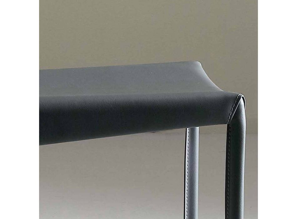 Krzesło w pełni tapicerowane imitacją skóry, nowoczesne - Eloisa Viadurini