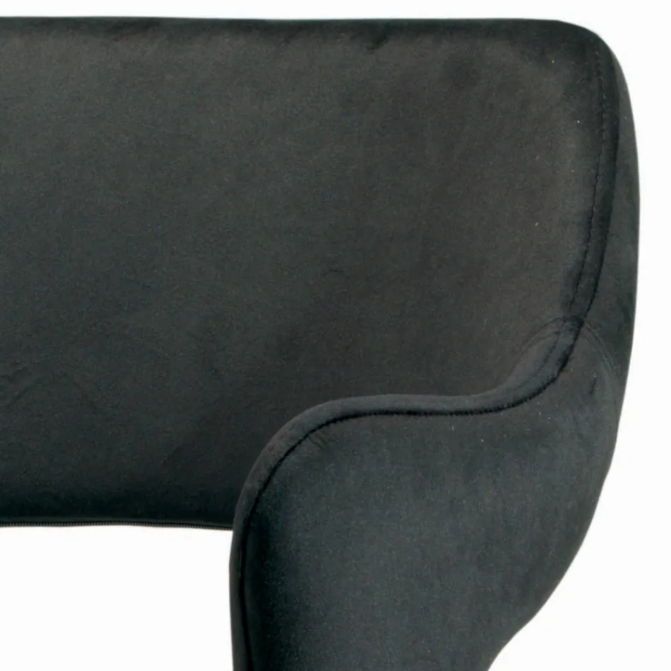 Krzesło z podłokietnikami w całości tapicerowanymi i stalowymi nogami - Ravenna Viadurini