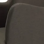 Krzesło z podłokietnikami, drewnianymi nogami i wyściełanym siedziskiem Made in Italy - Bari Viadurini