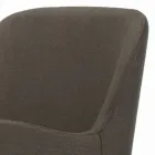 Krzesło z podłokietnikami, drewnianymi nogami i wyściełanym siedziskiem Made in Italy - Bari Viadurini