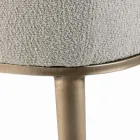 Krzesło z podłokietnikami, tapicerowanym siedziskiem i stalowymi nogami Made in Italy - Ascoli Viadurini