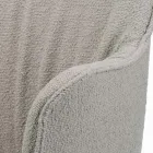 Krzesło z podłokietnikami, tapicerowanym siedziskiem i stalowymi nogami Made in Italy - Ascoli Viadurini