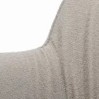 Krzesło z podłokietnikami, tapicerowanym siedziskiem i stalowymi nogami Made in Italy - Ascoli Viadurini