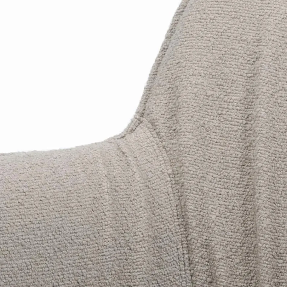 Krzesło z podłokietnikami, tapicerowanym siedziskiem i stalowymi nogami Made in Italy - Ascoli Viadurini