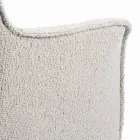 Krzesło z podłokietnikami, tapicerowanym siedziskiem i stalowymi nogami Made in Italy - Ascoli Viadurini