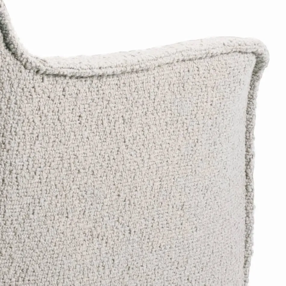 Krzesło z podłokietnikami, tapicerowanym siedziskiem i stalowymi nogami Made in Italy - Ascoli Viadurini