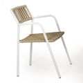 Aluminiowe krzesło ogrodowe z podłokietnikami - Eugene