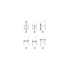 Krzesło z podłokietnikami obite skórą w kolorze kości słoniowej Made in Italy - Shell Viadurini