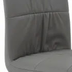 Krzesło z nogami ze stali lakierowanej i tapicerowanym siedziskiem Made in Italy - Brescia Viadurini