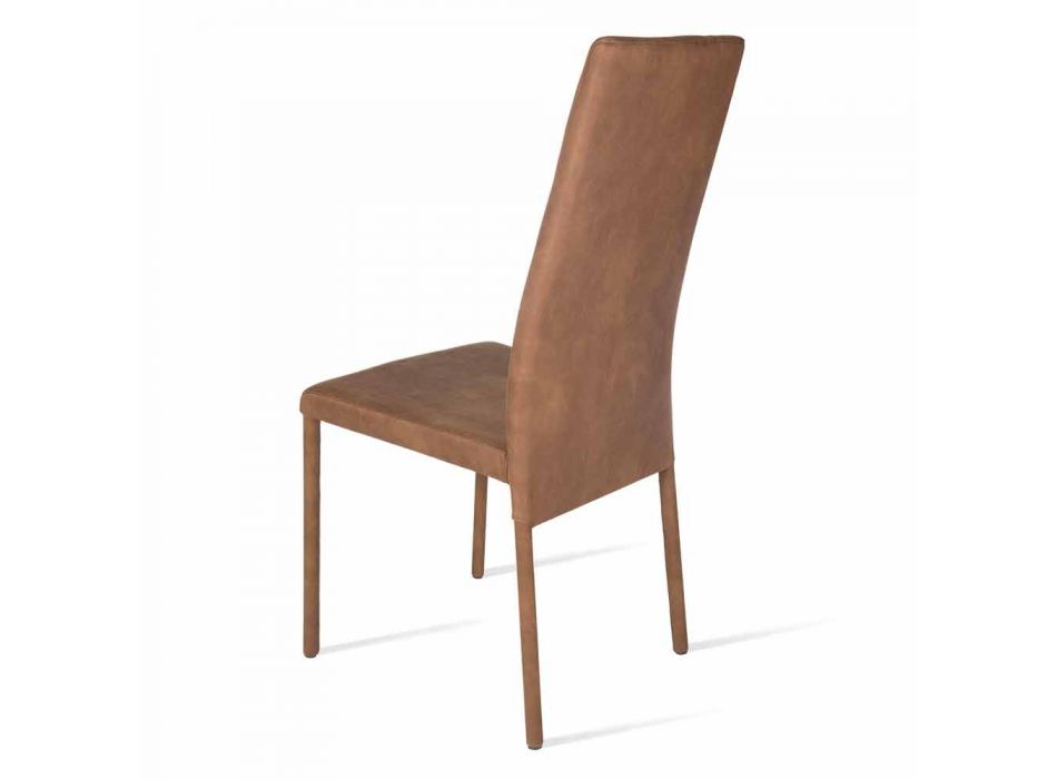Krzesło z wysokim oparciem Becca, wykonane we Włoszech Viadurini