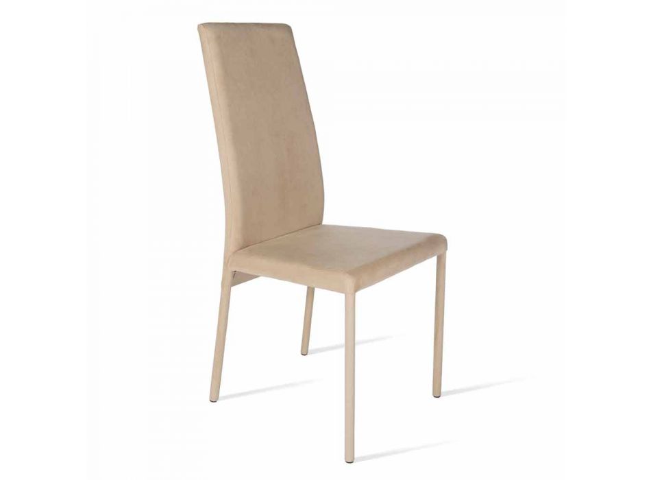Krzesło z wysokim oparciem Becca, wykonane we Włoszech Viadurini