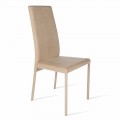 Krzesło z wysokim oparciem design Becca, made in Italy